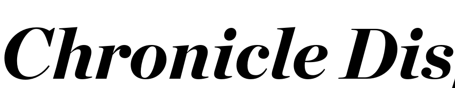 Chronicle Display Black Italic Fuente Descargar Gratis